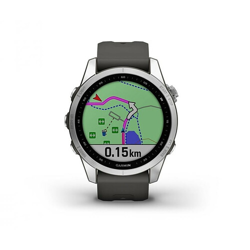 Garmin Montre connectée mixte fenix 7S 010-02539-01 - Bracelet Silicone Gris