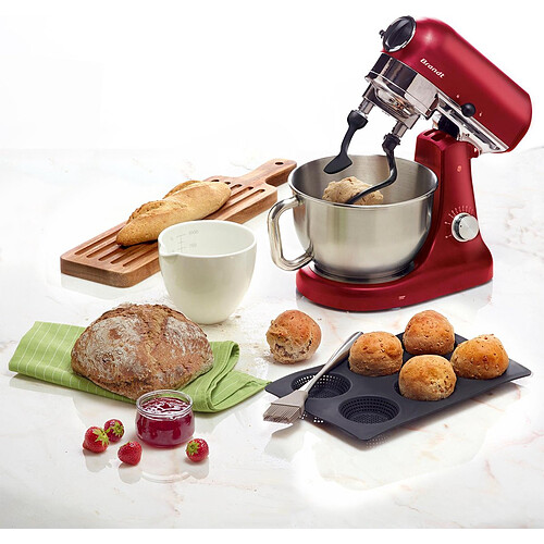 Robot Pâtissier Brandt Multifonction 4.7L - Semi-Pro - Batteur, Pétrin, Fouet - 1000W