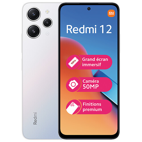 Xiaomi Redmi 12 - 4G - 4/256 Go - Argent