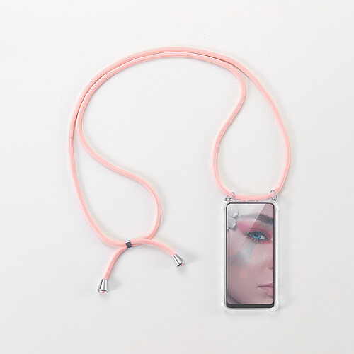 WE Coque de Protection avec Tour de Cou - Pochette pour Smartphone Apple iPhone 6/7/8/SE 2020 Bandoulière, Lannière, Collier, Dragonne, Cordon Ultra Résistant Apparence Conservée - Rose