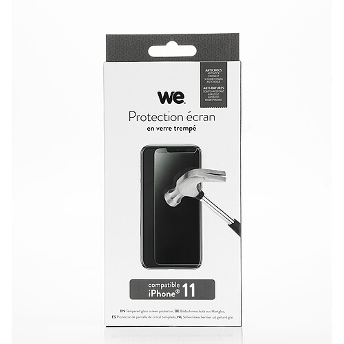 WE Verre Trempé pour [iPHONE 11] - Film Protection Ecran Anti-Rayures - Anti-Bulles d'Air - Ultra Résistant - Dureté 9H Glass