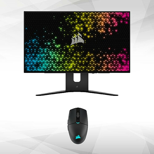 Corsair 27" - OLED - XENEON 27QHD240  + Souris Gamer KATAR ELITE WIRELESS RGB