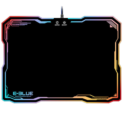 Tapis de souris Gamer avec rétro-éclairage RGB LED - E-BLUE - EMP013