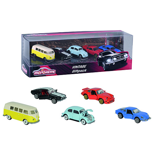 Smoby Majo vintage - Coffret 5 voitures miniature - Echelle 1/64 - 212052013.