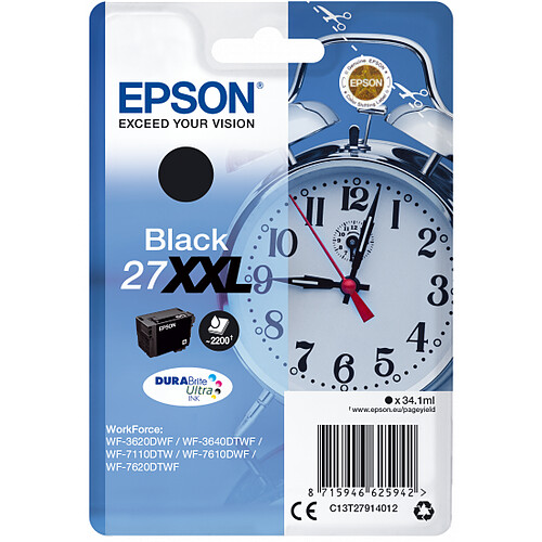 Epson Reveil - Cartouche d'encre 27 XXL - Noir