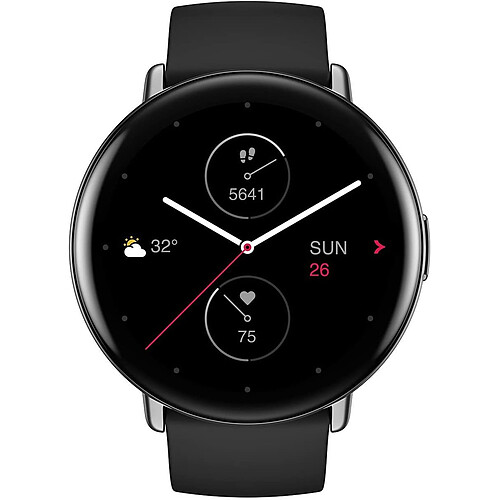 Montre Connectée Amazfit ZEPP-E-Round - Bracelet Fluoroélastomère Onyx Black