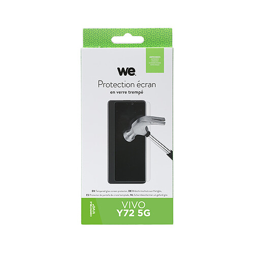 WE Verre Trempé pour [VIVO Y72 5G] - Film Protection Ecran Anti-Rayures - Anti-Bulles d'Air - Ultra Résistant - Dureté 9H Glass