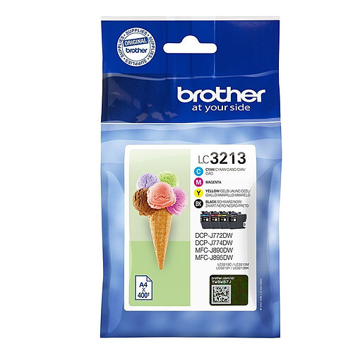 Brother LC3213VAL pack de 4 cartouches d'encre noir/cyan/magenta/jaune authentiques