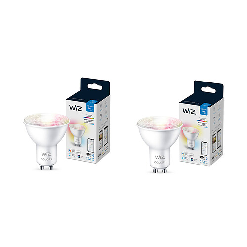 Pack de 2 WiZ Ampoules LED Connectées couleur GU10 50W