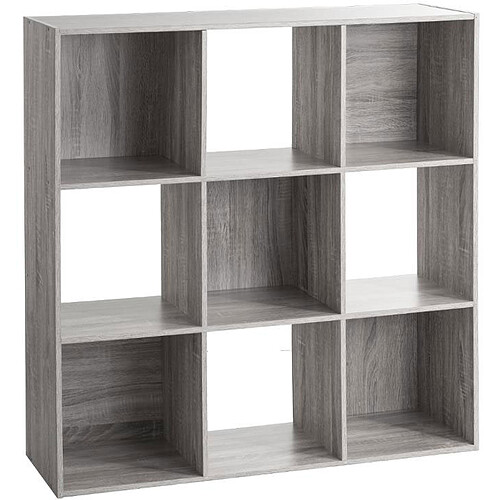 3S. x Home Etagère Grise à 9 Cases Gris MIRA