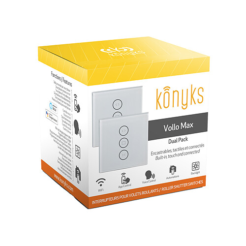 Konyks Vollo Duo Max - 2x Interrupteurs WiFi pour volets roulants