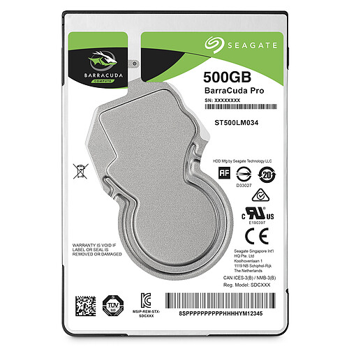 Seagate Technology BarraCuda Pro 500 Go 2.5'' SATA III (6 Gb/s) Cache 128 Mo