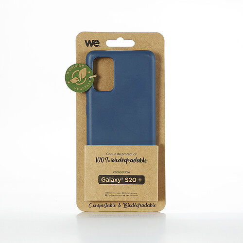 WE Coque Bio SAMSUNG GALAXY S20+ - Eco-Friendly Biodégradable et Compostable - Housse Etui Antichoc, Compatible avec L'induction, Ultra Protection Bumper, Anti Rayure - Bleu