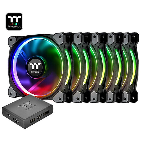 Thermaltake Riing Plus 14cm RGB TT Premium / Pack de 5