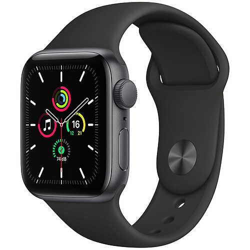 Apple Watch SE - GPS - 40 - Alu Gris Sidéral / Bracelet Sport Noir - Regular