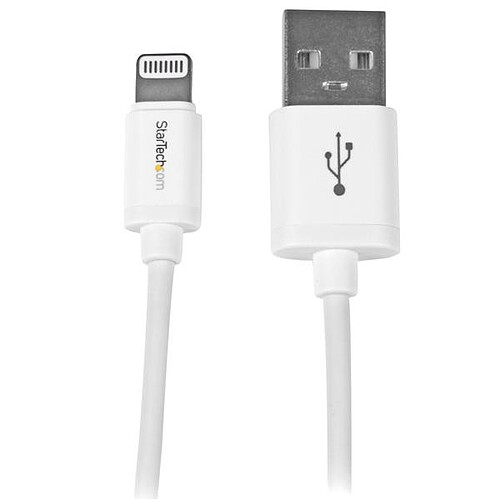 StarTech.com Câble Apple Lightning vers USB de 1 m pour iPhone, iPod, iPad - Blanc