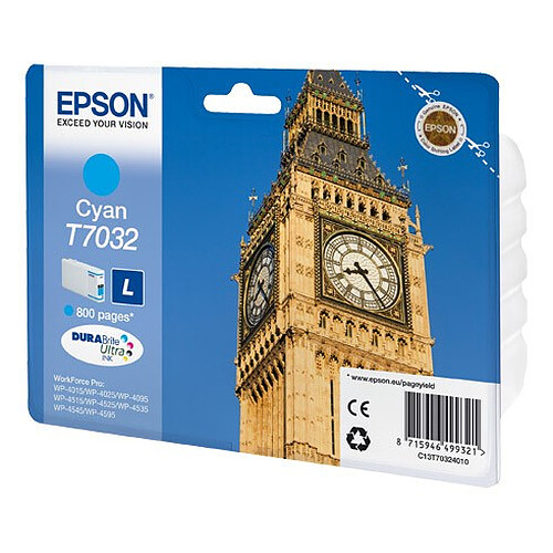 Cartouche imprimante jet d'encre Epson cyan T7032 L - C13T70324010
