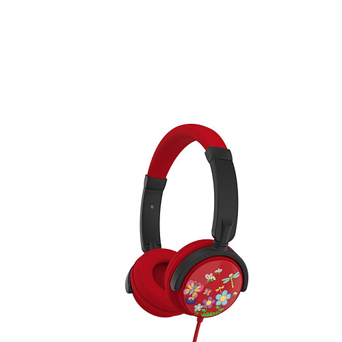 Casque enfant WeKids (3 à 10 ans) réglable et rotatif, limité à 85dB en Jack 3.5mm, une sortie jack permettant de connecter un 2ème casque, modèle INSECTE