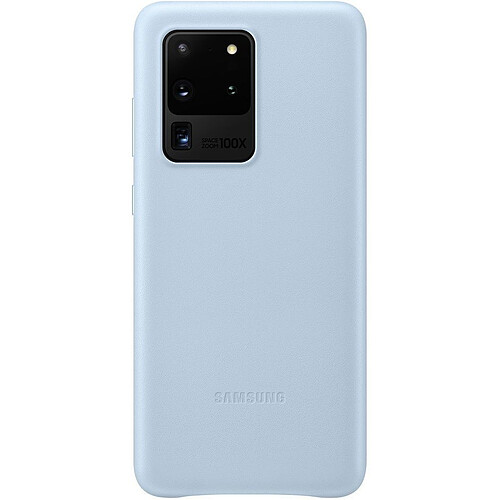 Samsung Coque en cuir pour Galaxy S20 ULTRA 5G Bleu