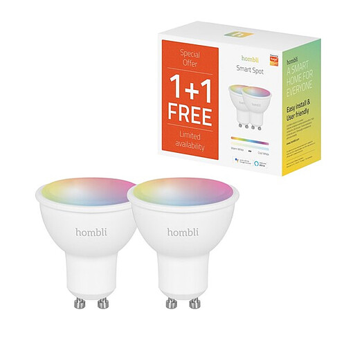 Hombli Spot connecté CCT/RGB 5 W 1+1 Free