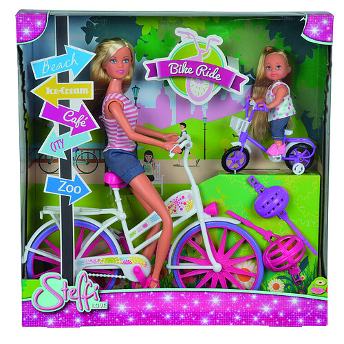 Smoby Steffi Love promenade a vélo + Evi - 105733045.