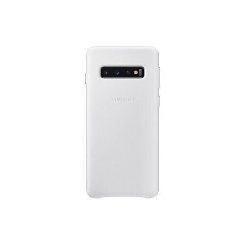 Samsung Coque Cuir Galaxy S10 - Blanc