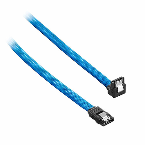 Cablemod ModMesh Right Angle SATA 3 Cable 30cm - Light Bleu