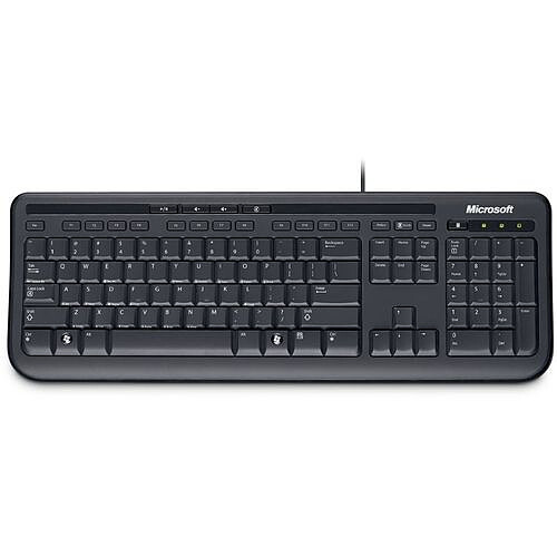 Microsoft Clavier multimedia - Wired Keyboard 600 Black