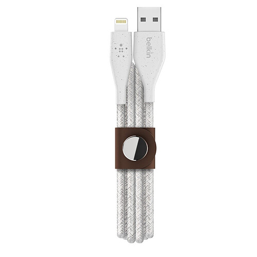 Belkin Câble Lightning vers USB + attache - Blanc