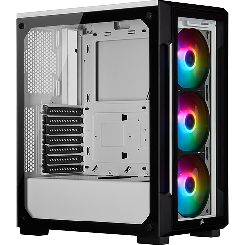 Corsair iCUE 220T - ATX - RGB - Blanc - Avec fenêtre