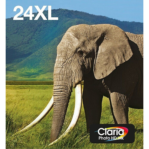 Epson EasyMail Multipack Eléphant-Claria Photo HD n°24 N,C,M,J,Cc,Mc (XL)