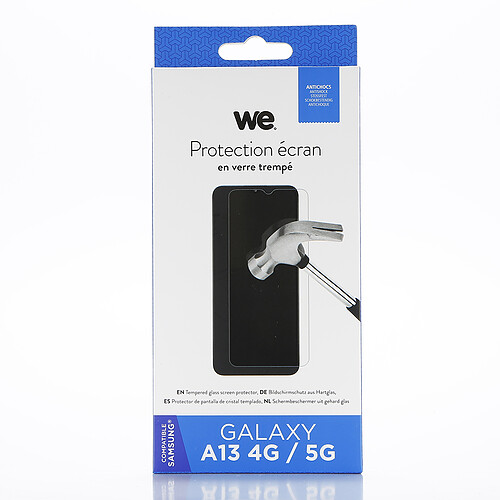 WE Verre Trempé pour SAMSUNG GALAXY A13 4g / 5G] - Film Protection Ecran Anti-Rayures - Anti-Bulles d'Air - Ultra Résistant - Dureté 9H Glass