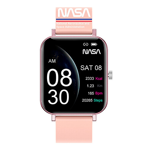 Montre connectée femme Nasa BNA30179-005 - Bracelet Silicone Rose