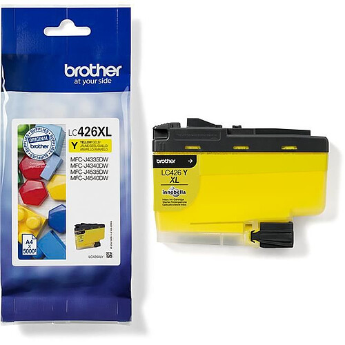 Cartouche d'encre LC426XLY - BROTHER - Jaune haute capacité de 5000 pages - Pour MFC-J4340DW, MFC-J4540DW et MFC-J4540DWXL