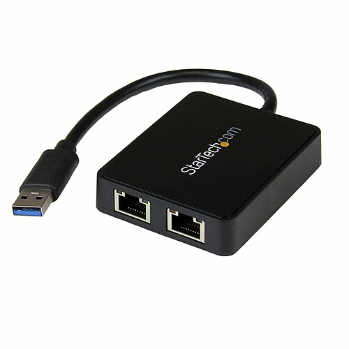 StarTech.com Adaptateur réseau USB 3.0 vers 2 ports Gigabit Ethernet - Convertisseur USB vers 2x RJ45