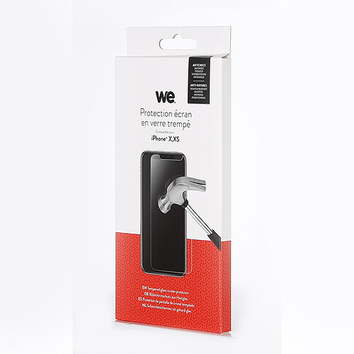 WE Verre Trempé pour [IPHONE SE 2020 6/6S/7/8] - Film Protection Ecran Anti-Rayures - Anti-Bulles d'Air - Ultra Résistant - Dureté 9H Glass