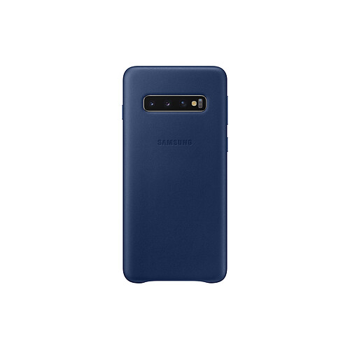 Samsung Coque Cuir Galaxy S10 Plus - Bleu Marine