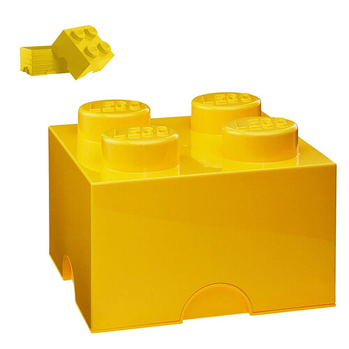 LEGO Brique de rangement 4 tenons - Jaune