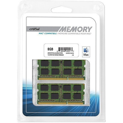 Crucial - 16GB (8GBX2) DDR3-1600 SODIMM