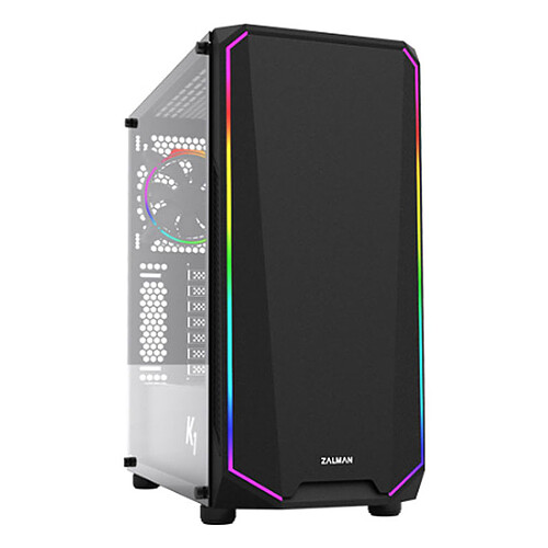 Zalman K1 REV.B RGB Noir - Boitier sans alimentation - Moyen tour - Format ATX