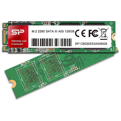 Silicon-Power SSD interne SILICON POWER M.2 2280.128G SATA III 6Gbps. Max 560/530 Mb/s  SP128GBSS3A55M28