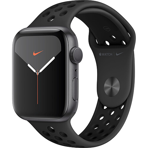 Apple Watch 5 Nike - 44 - Alu gris / Bracelet Sport Anthracite/Noir