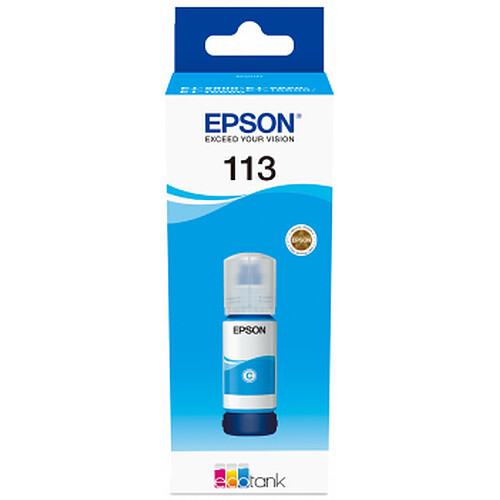 EPSON 113 EcoTank Pigment Cyan ink 113 EcoTank Pigment Cyan ink bottle