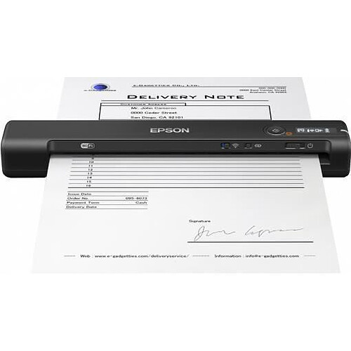 EPSON Scanner a alimentation feuille a feuille Epson WorkForce ES-60W - Résolution Optique 600 dpi - Couleur 16 bit - USB