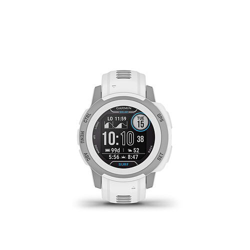 Montres connectées mixtes Garmin Instinct 2S 010-02564-03 - Bracelet Silicone Blanc