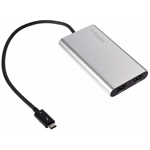 StarTech.com Adaptateur Thunderbolt 3 vers double HDMI - 4K 30 Hz - Compatible avec Windows seulement