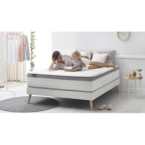 Bobochic Matelas mémoire de forme et ressort - Douceur 140X190