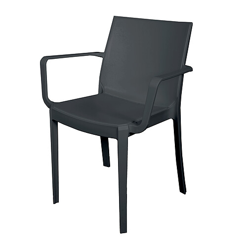 Factory Fauteuil De Jardin Uni Gris/ Noir Spirit Garden DIANE