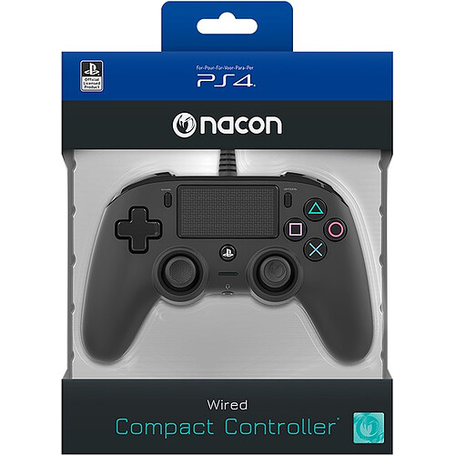 Nacon Manette filaire Officielle PS4 Compact Noire