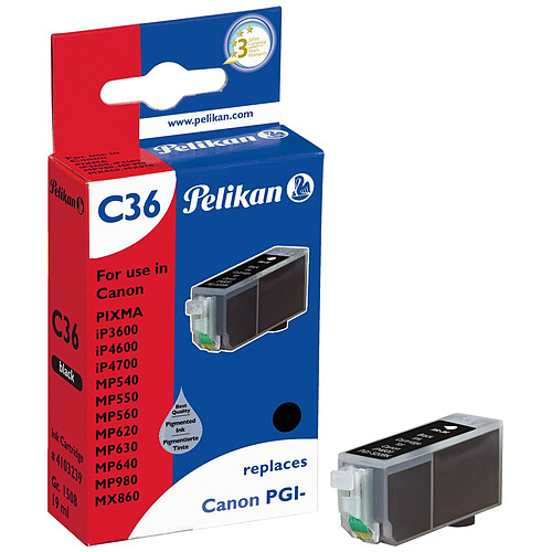 Pelikan Cartouche d'encre pour CANON PIXMA IP4600 (PGI- 520PGBK) - Noire PIGMENTE - 405 pages